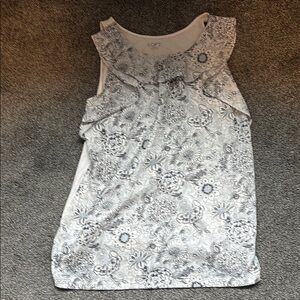 LOFT Women's Floral Sleeveless Top - Gray